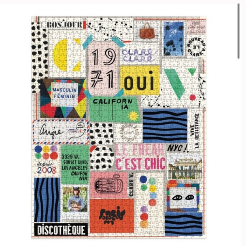 Clare V Multicolor Graphic Puzzle Art Print